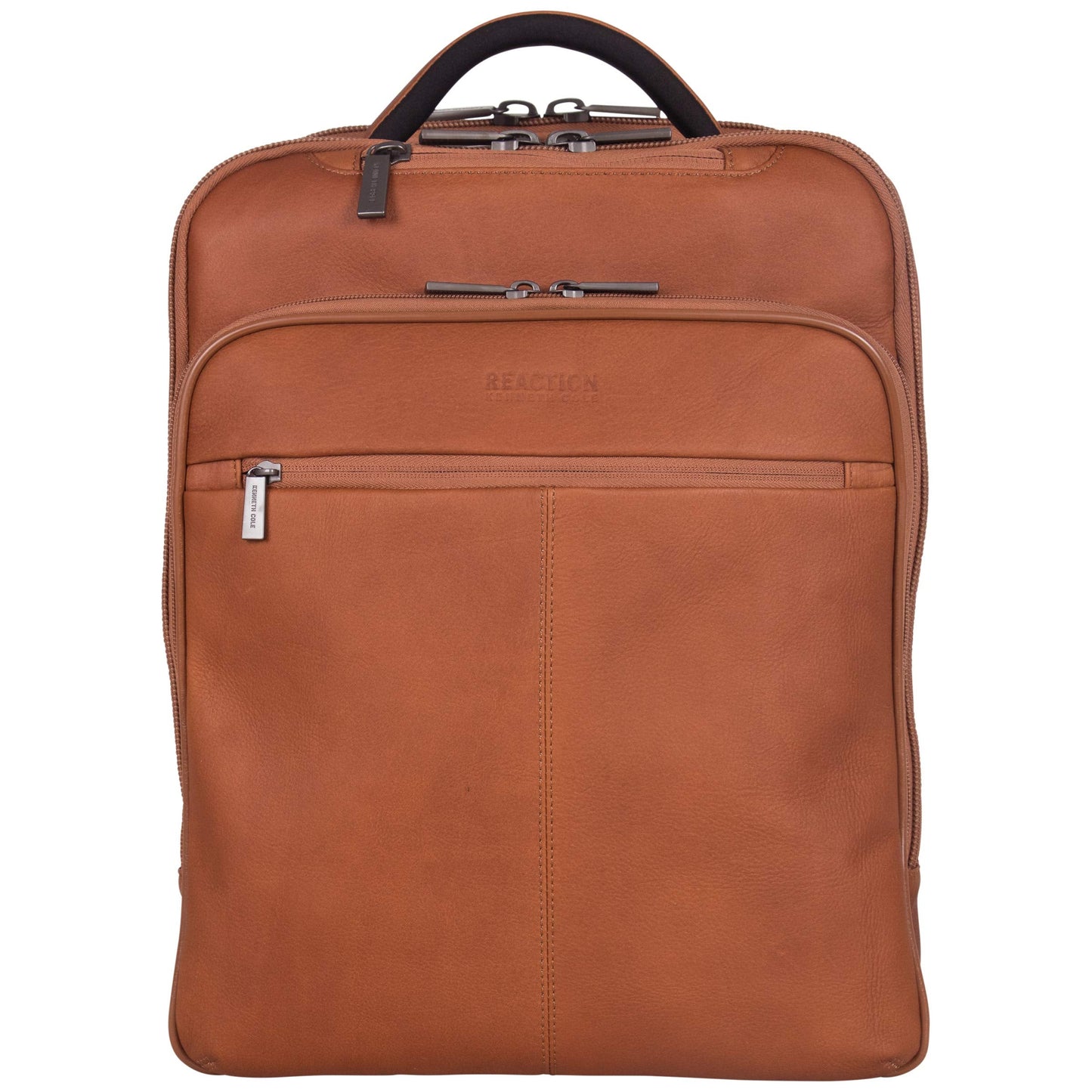 Manhattan Commuter Slim Backpack 16" Laptop Computer & Tablet Travel, Business, Work, School Bookbag, Cognac, Colombian Leather