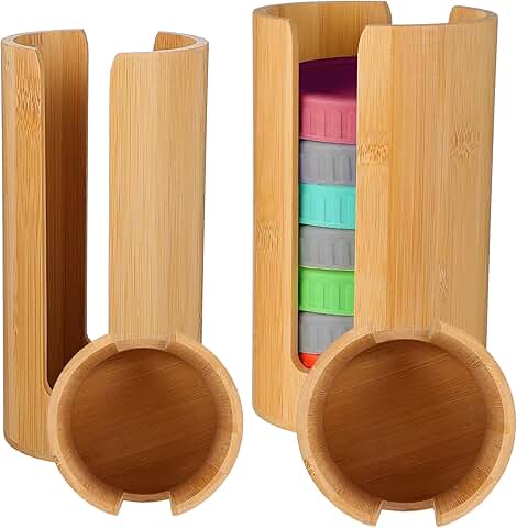 Two-Piece Mason Jar Lid Organizer for Kitchen Storage