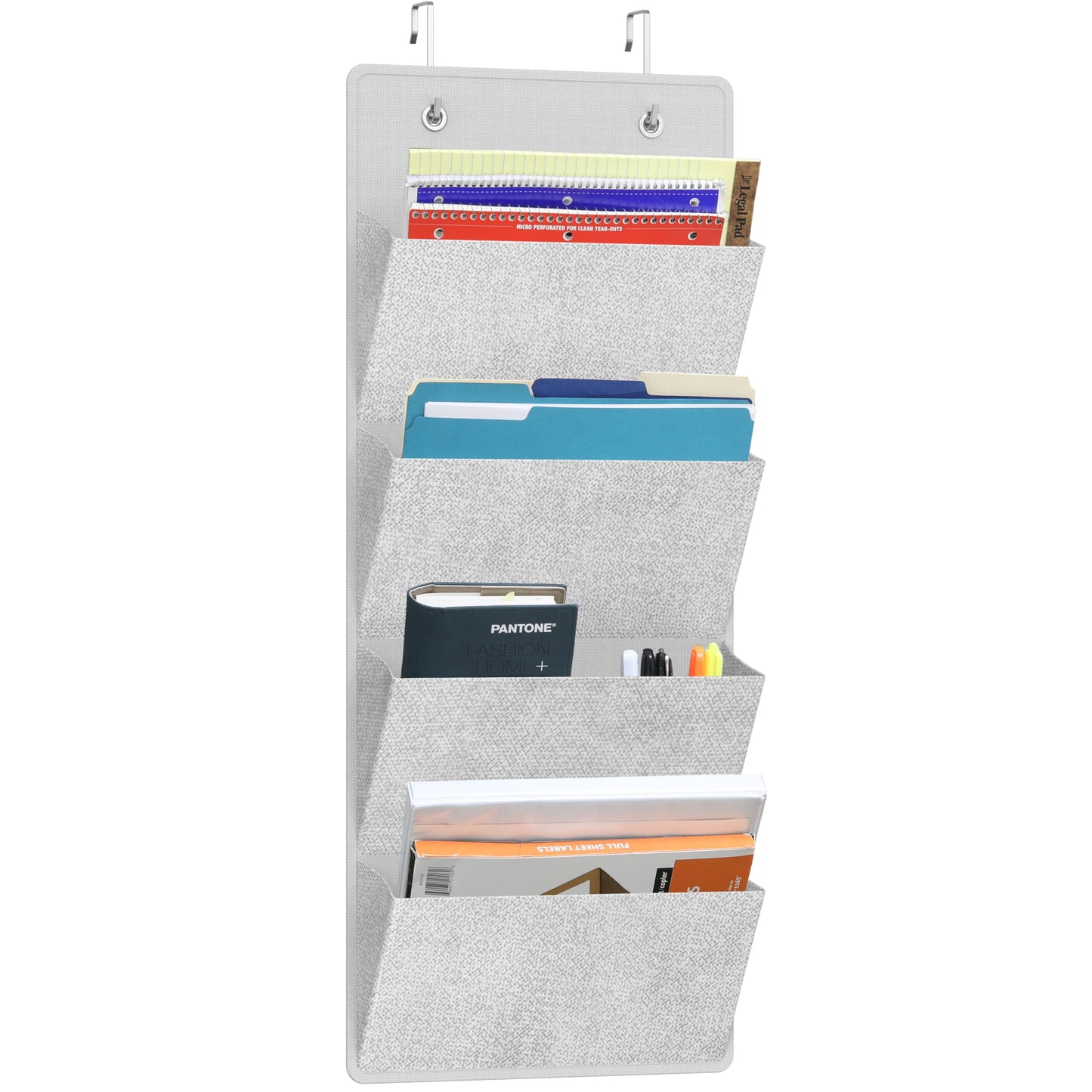 Over the door wall file organizer with four pockets