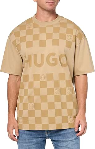Men's Large Logo Checkered T-Shirt