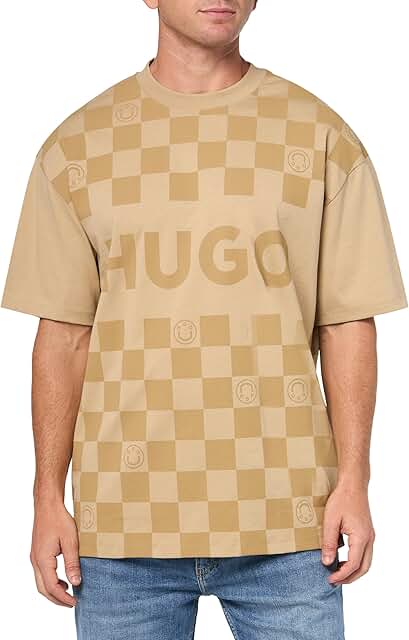 Men's Large Logo Checkered T-Shirt
