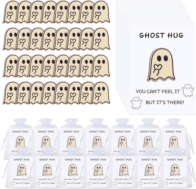 48 Halloween Pocket Hug Gift Sets with Cards and Bags
