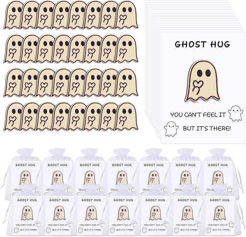 48 Halloween Pocket Hug Gift Sets with Cards and Bags