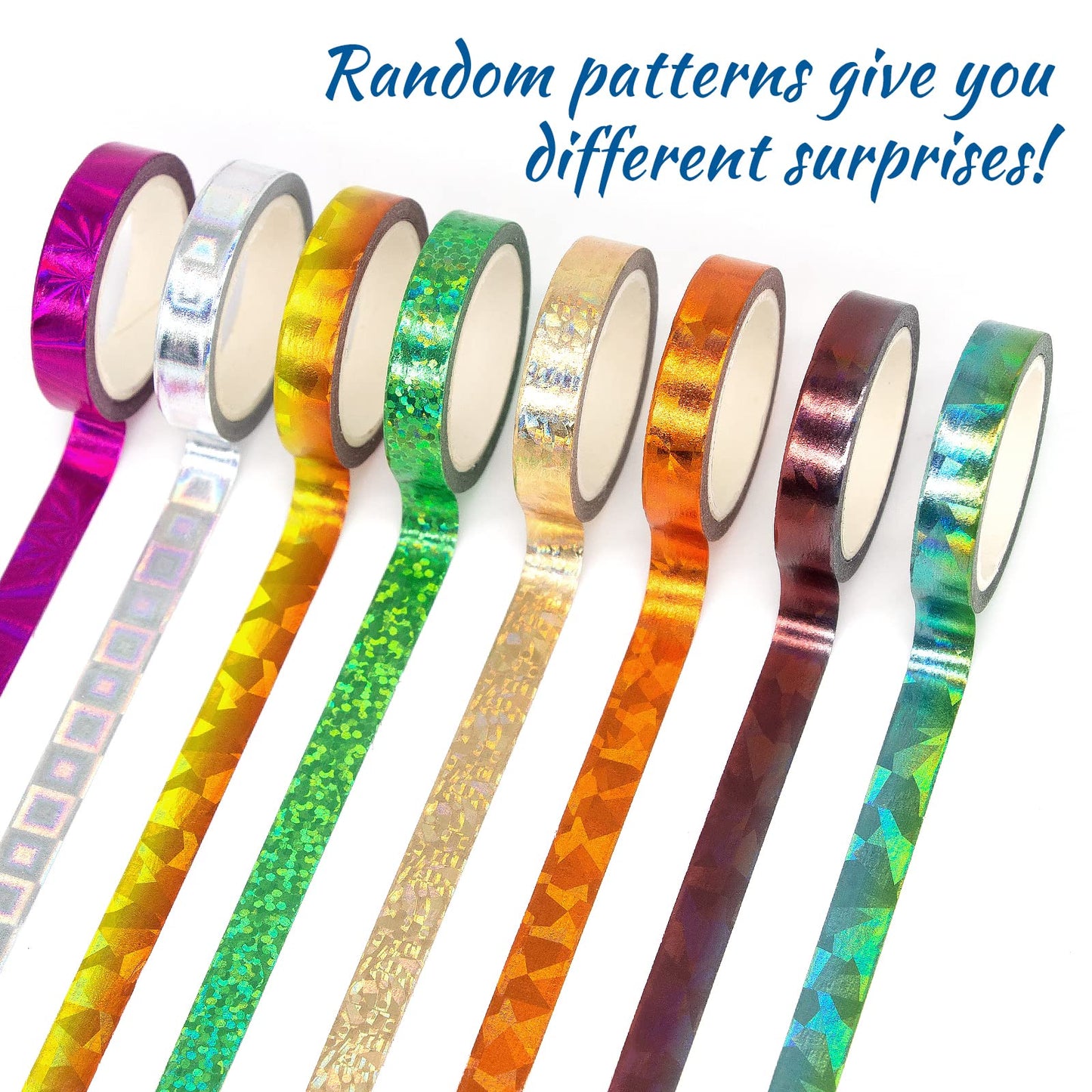 30 Rolls of Multi-Colored and Gold Metallic Washi Tape