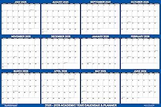 Large 2025-2026 Academic Wall Calendar July to June