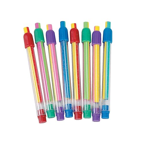 Set of 12 striped eraser sticks