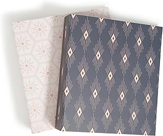 Set of 2 eco-friendly 2-inch binders with celestial boho prints