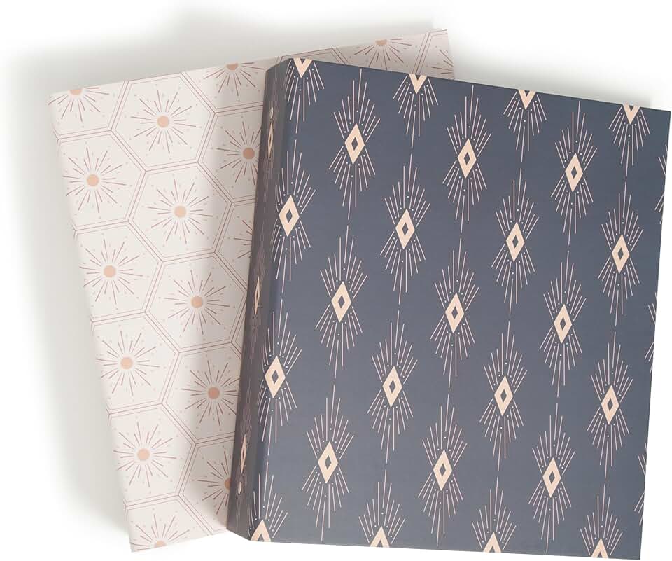 Set of 2 eco-friendly 2-inch binders with celestial boho prints