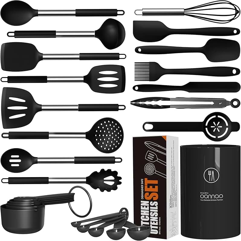 Large Heat-Resistant Silicone Cooking Utensil Set