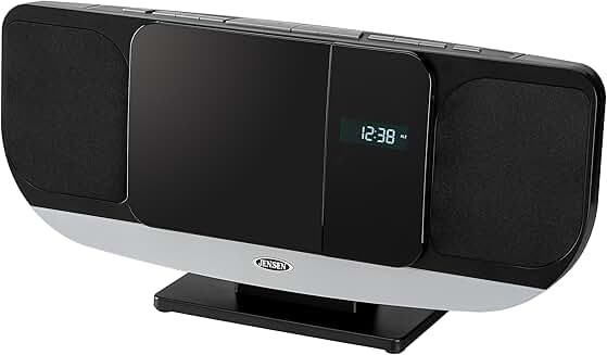 Bluetooth wall-mount music system with CD and FM radio
