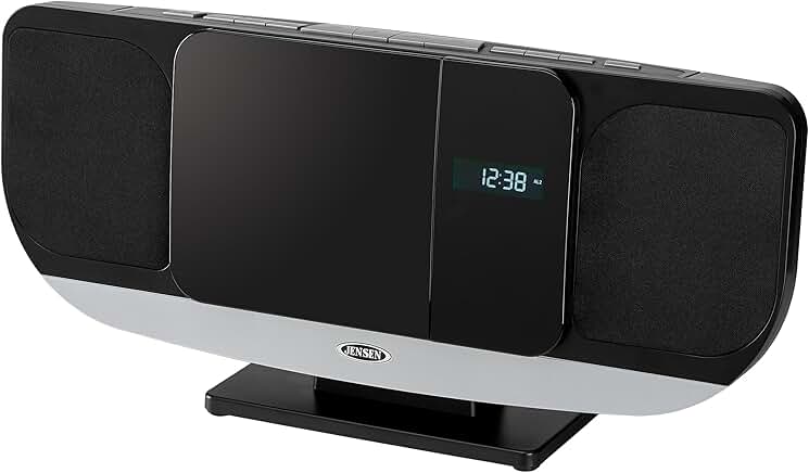 Bluetooth wall-mount music system with CD and FM radio