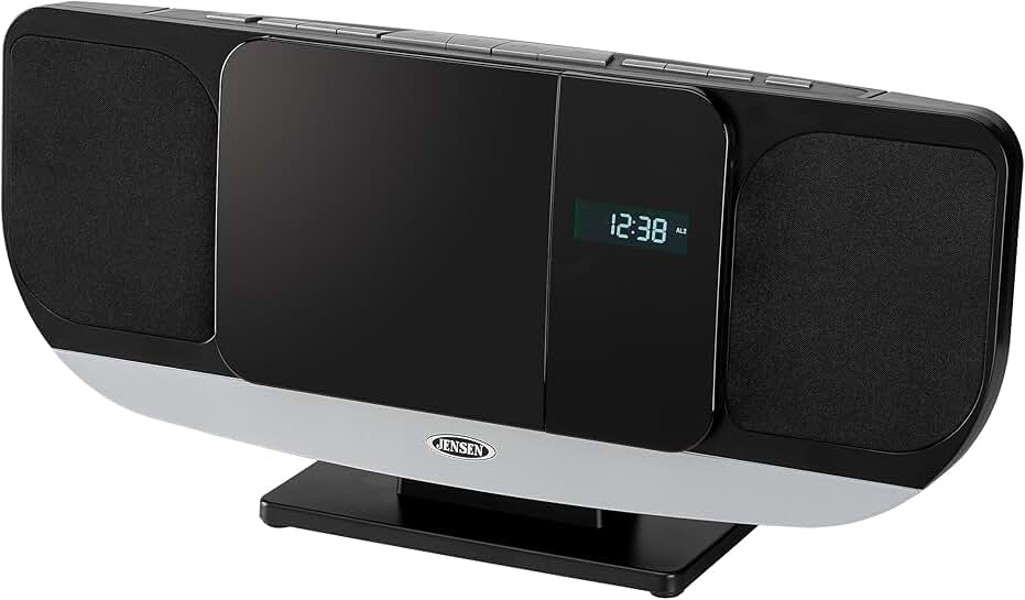 Bluetooth wall-mount music system with CD and FM radio