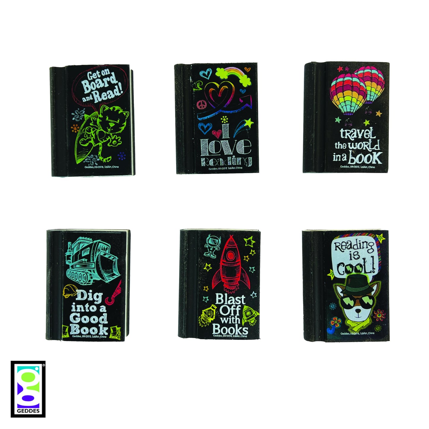 Reading Rocks Pencil Eraser Pack of 48