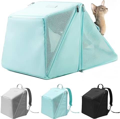 Expandable mesh backpack for small cats and dogs