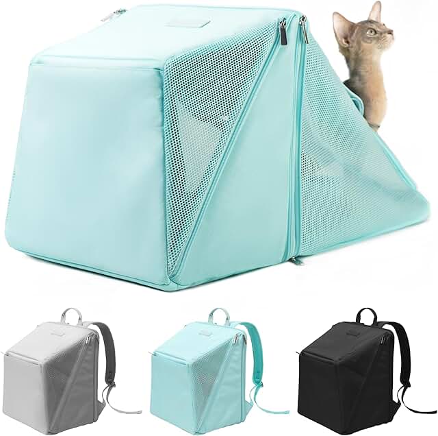 Expandable mesh backpack for small cats and dogs