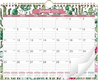 2026 Wall Calendar with Julian Dates and Ruled Blocks