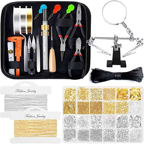 Jewelry Making Supplies Kit with Tools and Charms
