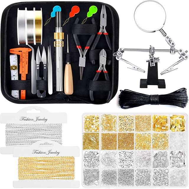 Jewelry Making Supplies Kit with Tools and Charms