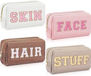 Set of four travel toiletry bags for women