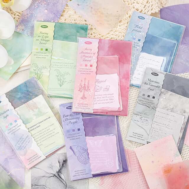 120 Pastel English Character Scrapbooking Paper