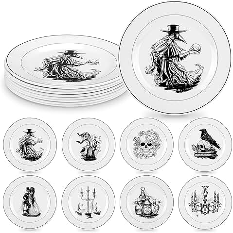 Set of 8 vintage Halloween dinner plates