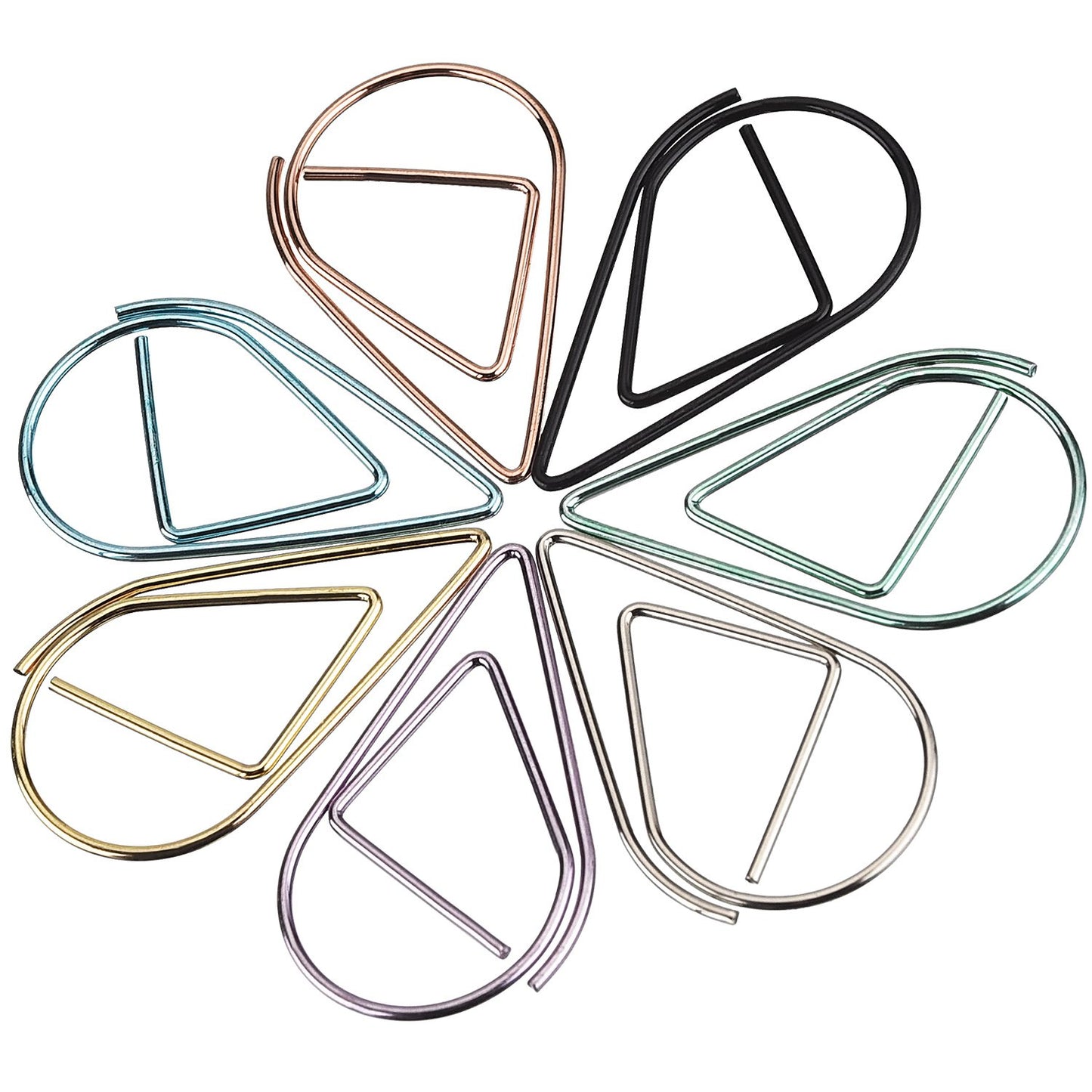 105 Multicolor Metal Paperclips for Office and Crafts