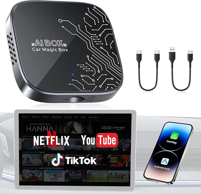 Wireless CarPlay Adapter for Streaming and Video