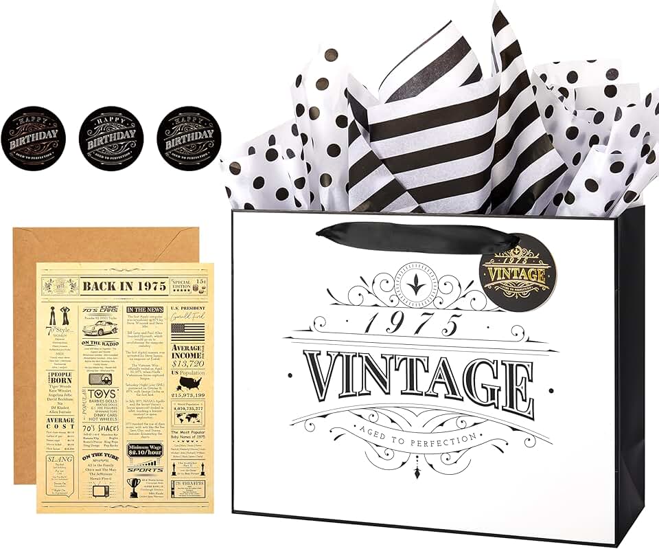 Large 13-inch Gift Wrap Bag with Card and Tissue