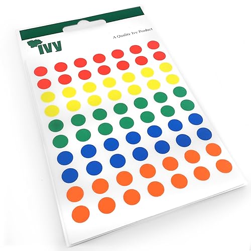 700 Assorted 8mm Sticky Color Dots