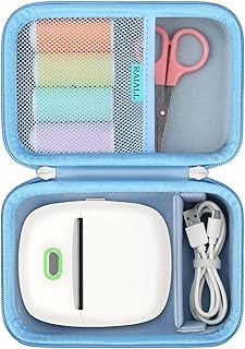 Blue travel case for mini thermal sticker printer