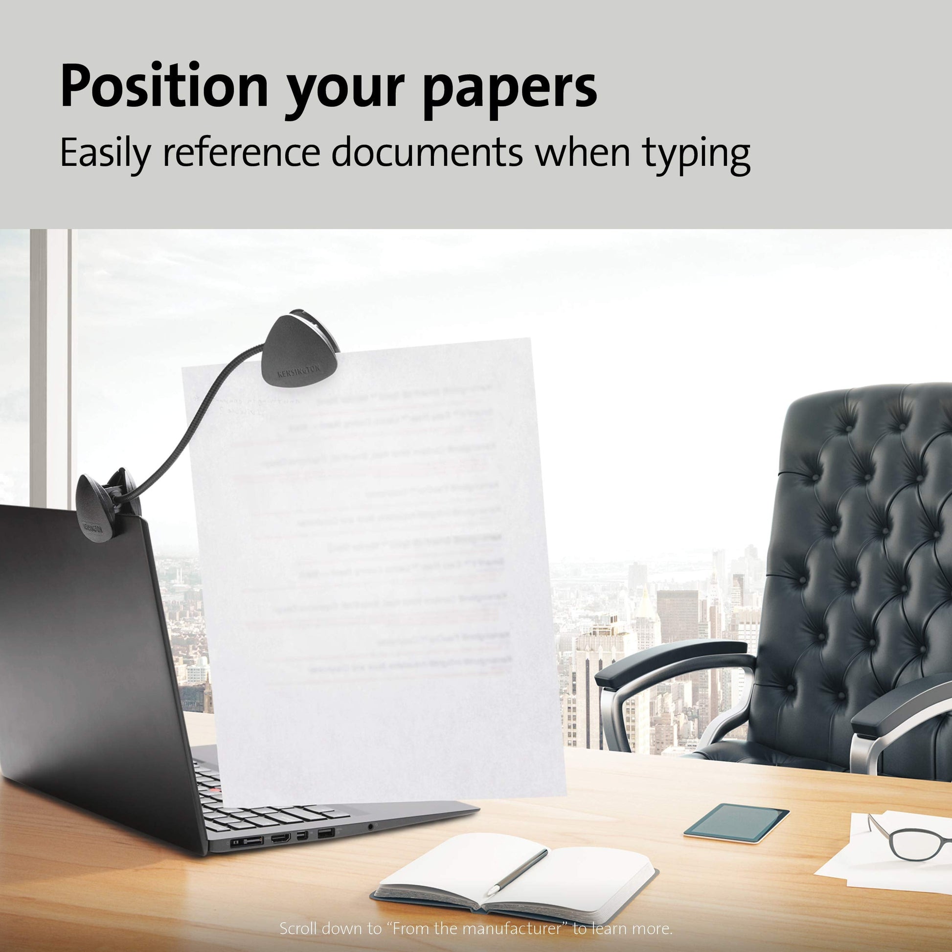 Flex Clip Copyholder (K62081BF), Black