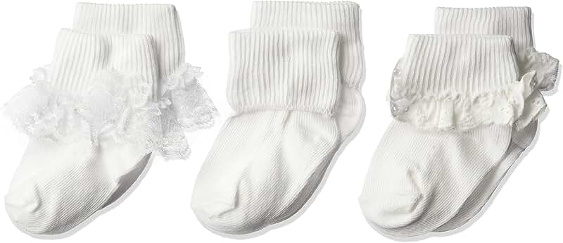 Baby Girls Lace and Cuff Socks Pack