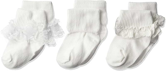 Baby Girls Lace and Cuff Socks Pack