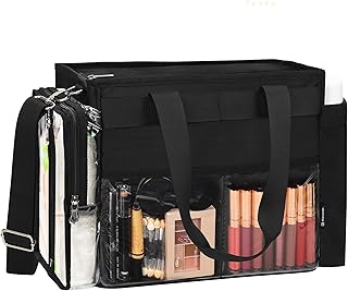 Large Travel Makeup Bag with Adjustable Dividers