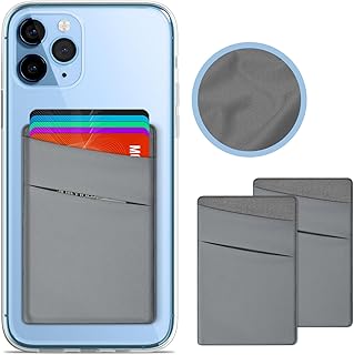 2-Pack Slim Phone Wallet Card Holders in Dark Gray