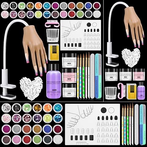 Silicone Hand for Acrylic Nail Practice and Training