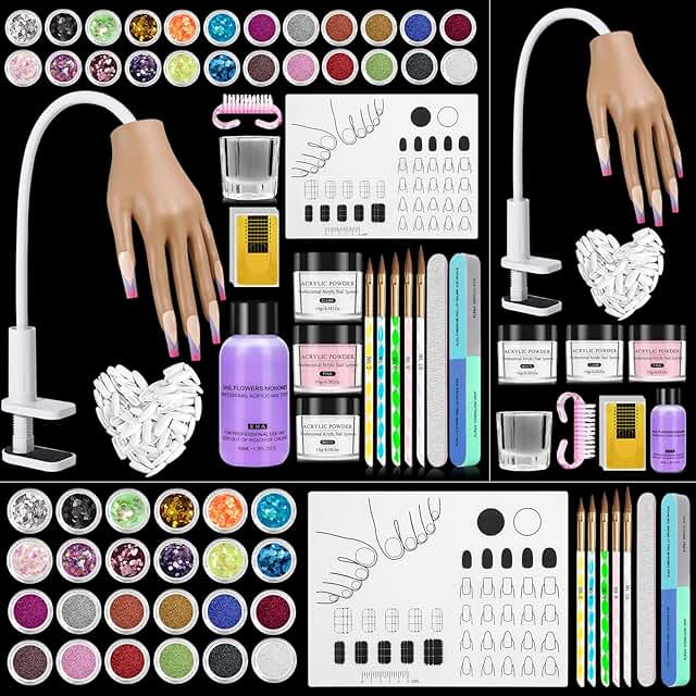 Silicone Hand for Acrylic Nail Practice and Training