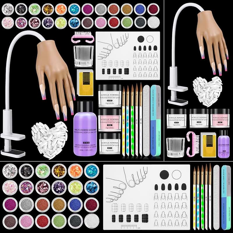 Silicone Hand for Acrylic Nail Practice and Training