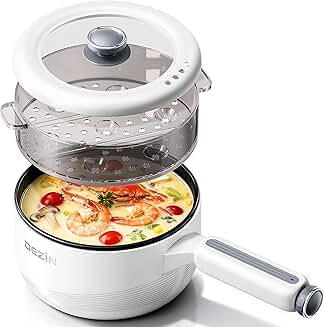 Electric Hot Pot with Steamer and Non-Stick Pan
