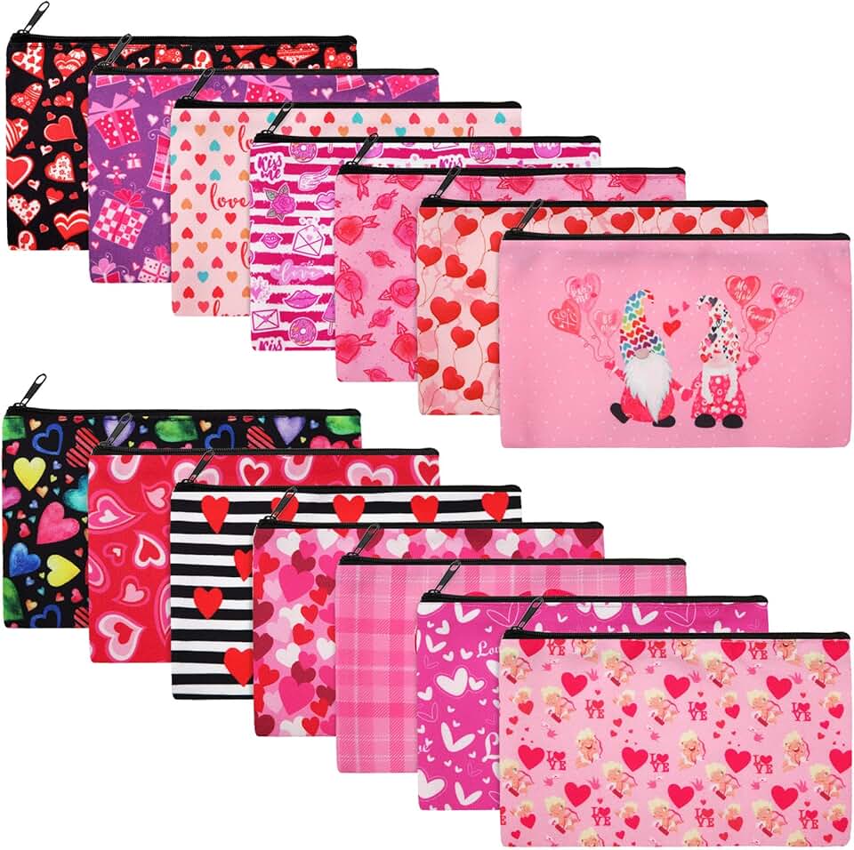 14-Piece Double-Sided Makeup and Toiletry Bag Set