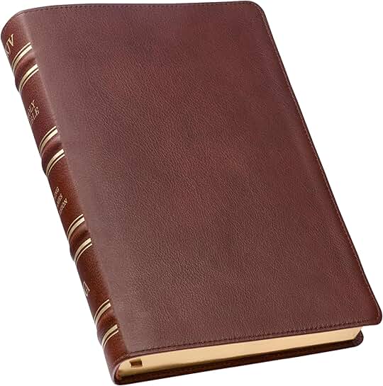 Giant Print Full Grain Leather Bible with Thumb Index