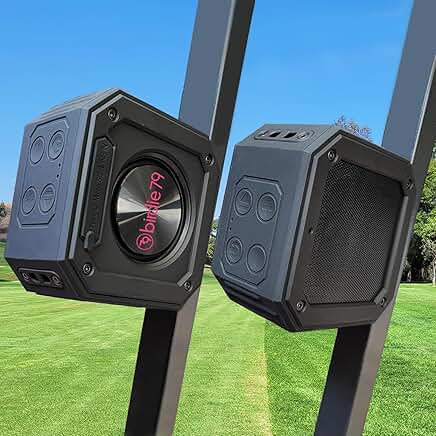 Two Bluetooth Golf Cart Speakers, 30W Stereo, Waterproof