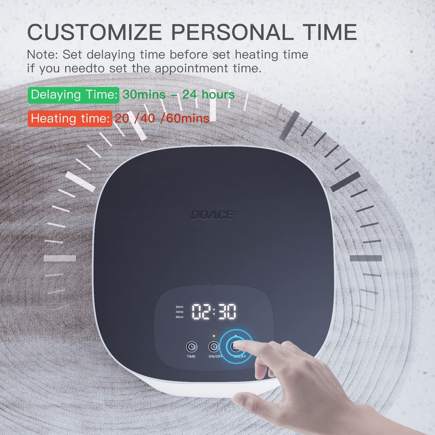 Towel Warmer Bucket, 26L Large Hot Towel Warmer with LED Display, Heat Timer 20/40/ 60 Min Adjustable, Up to 24 Hour Delay Timer, Fits Up to Two Oversized Towels  PJ, Bathrobe, Towel, Blanket