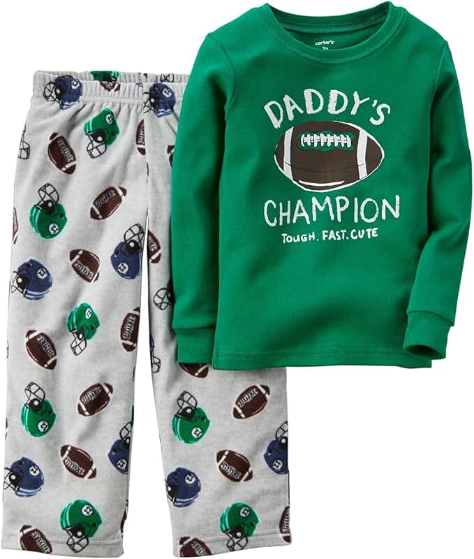 Girls' 2-Piece Football Pajama Set