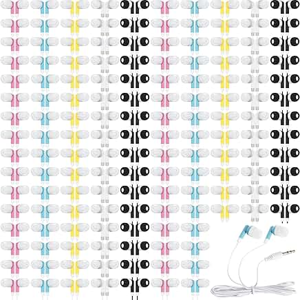 Bulk Colorful Wired Earbuds for Kids and Adults