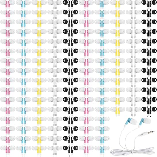 Bulk Colorful Wired Earbuds for Kids and Adults