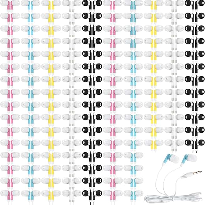 Bulk Colorful Wired Earbuds for Kids and Adults