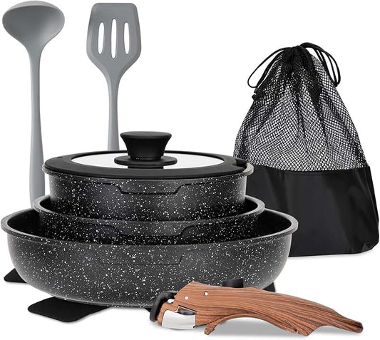 7-Piece Nylon and Wood Kitchen Utensil Set