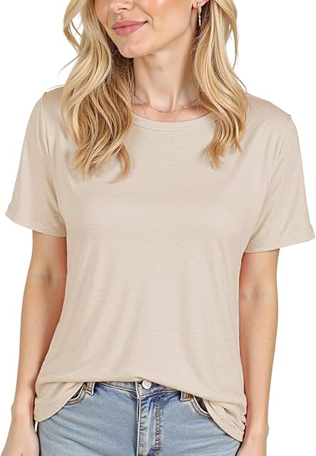 Women’s Short Sleeve Crew Neck Basic T-Shirt