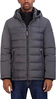 Men's Mixed Media Puffer Jacket